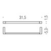 Colombo MiniQ Полотенцедержатель 31,5см, цвет: хром. B5009.CR