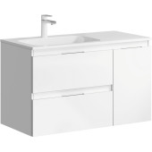 AQ ACC0109LW Accent Тумба под умывальник левая, Белый, 914х445х558 мм ACC0109LW