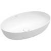 VilleroyBoch Artis Раковина 61х42х12.5см., накладная, без отв., без перелива, TitanCeram, цвет: альпийский белый. 41986101