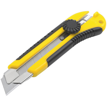 Нож технический 25 мм усиленный прорезиненный, вращ. прижим-1