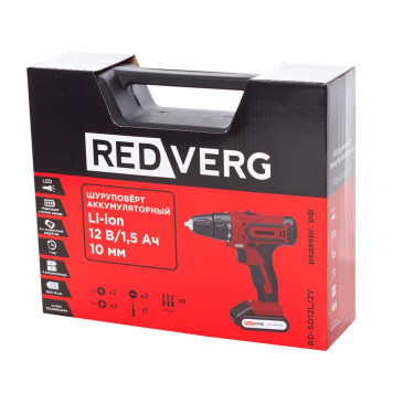 Шуруповерт аккумуляторный REDVERG RD-SD12L/2Y-6