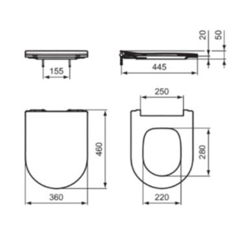 Ideal Standard Blend Curve Сиденье для унитаза, цвет: белый. T520801-7