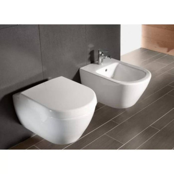 VilleroyBoch Subway 2.0 Биде подвесное 37.5х56.5х28см., 1 отв., цвет: альпийский белый. 54000001-10