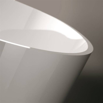 Gruppo Treesse Bali Ванна отдельностоящая 160x85x62h cм, с сливом-переливом и сифоном, Solid Surface, цвет: белый матовый-1