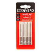 Набор бит REDVERG 4шт 75 мм тип S Квадрат (720911)