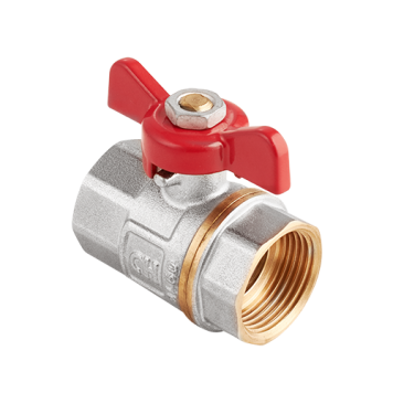 Кран шаровой, AquaHit, 1/2, ВВ, PN 25, ручка-бабочка (БГГ)