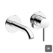 Almar Mixers Смеситель для раковины, настенный, цвет: оружейный металл брашированный PVD. E210054.GM