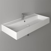 Simas Agile Раковина 101х46 см, 1 отв., подвесная, с переливом, цвет: белый. AG101 bi*1