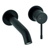 Alpi Blue BU95876NE/17 cмеситель для раковины на 2 отв. излив 170мм настенный matt black BU95876NE/17