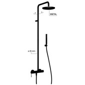 Alpi BU95RM2251NE Blue Душевая система для душа Ø200/микрофон мм, 1/1 режим BU95RM2251NE