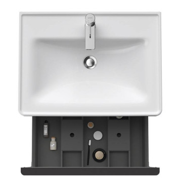 Duravit D-Neo Тумба с раковиной 63.4x45.2хh44см., с 1 ящиком, подвесная, цвет: белый матовый-4