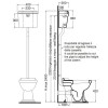 Azzurra Jubilaeum Унитаз напольный 59x40xH42 см, слив в стену, с высоким бачком, с механизмом и трубой Kerasan, с креплением KIT 2000 C/C, цвет фурнитуры: хром, цвет: Bianco lucido