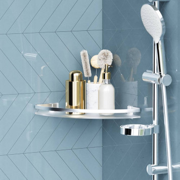 A7456100 Стеклянная полка угловая-1