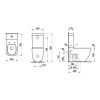 Laufen Palomba Унитаз моноблок 70x36x46см, безободковый, выпуск универсальный, подвод воды сзади, цвет: белый. 8.2880.1.000.871.1, 8.2480.1.000.000.1