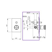 Nicolazz Встраиваемая часть смесителя для внеш.частей С3796 (кроме EXT). C3796