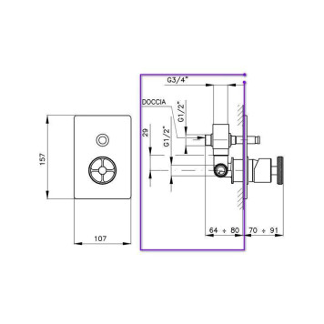 Nicolazz Встраиваемая часть смесителя для внеш.частей С3796 (кроме EXT). C3796