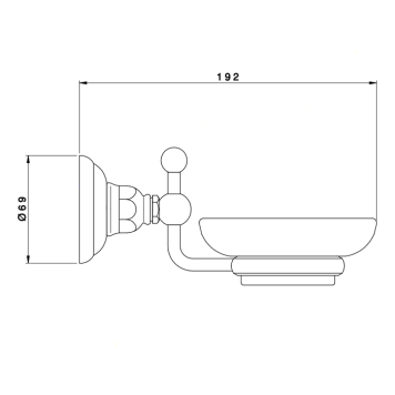 Nicolazzi Accessori Classica Мыльница подвесная, цвет: хром/белый-1