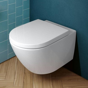 Villeroy Boch Subway 3 Унитаз подвесной, безободковый, сиденье-в комплекте SoftClosing, CeramicPlus, цвет: альпийский белый-2