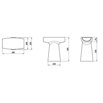 Laufen Home collection Керамическая скульптура 38х20х42см., напольная, BABOON, цвет: белый глянцевый. 8.7026.1.000.000.1-2