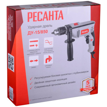Дрель/шуруповёрт Ресанта ДУ-15/850-7