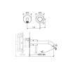 Almar Mixers Смеситель для раковины, настенный, цвет: латунь брашированная PVD. E210054.HB