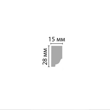 Молдинг гладкий DECOMASTER 97111F гибкий (28*15*2400мм)-2