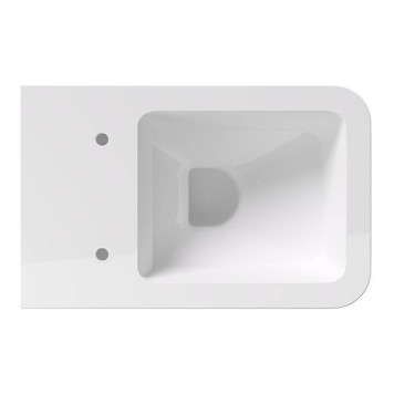 Alice Hide Square Унитаз 55х35см., подвесной, безободковый, без сиденья и крышки, цвет: белый глянцевый. 31210101, FIX10-4
