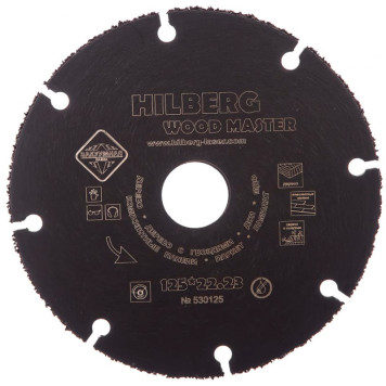 Диск карбид вольфрамовый Hilberg 125*22,23 Super Wood 530125-1