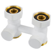 Узел подключения Schlosser G 3/4 x 3/4 D=50мм, проходной Белый 600700022
