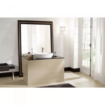 VilleroyBoch Artis Раковина 61х42х12.5см., накладная, без отв., без перелива, TitanCeram, цвет: альпийский белый. 41986101-10