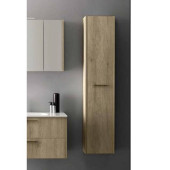 Cerasa Velvet Шкаф подвесной 35х37хh168см, с 1 дверкой, SX, 3 стекл полки, 1 дерев полка, с ручкой, цвет: Tavolato Biscotto. VECH321535P1 Tavolato Biscotto/SX