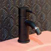 CISAL Less New Смеситель однорычажный для биде на 1 отверстие с донным клапаном, цвет: черный матовый . LN00055040