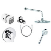 Kludi 37 640 0565 PureEasy Набор для комплектации душа 7в1, Ø200/96 мм, 1/1 режим 376400565