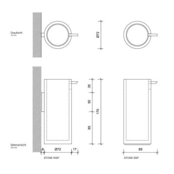 Decor Walther Black Stone SSP Дозатор для мыла, настольный, цвет: черный матовый / хром. 0972364-1