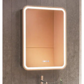 AQM9203 600х800 Зеркальный шкаф ПРАВЫЙ с подсветкой, подогревом и часами, корпус Антрацит AQM9203