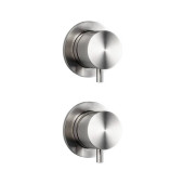 Cisal Xion Встраиваемый однорычажный смеситель для ванны/душа на 2 выхода, внешняя и внутренняя части в комплекте, цвет: нержавеющая сталь AISI 304. XI000215D1