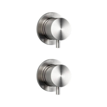 Cisal Xion Встраиваемый однорычажный смеситель для ванны/душа на 2 выхода, внешняя и внутренняя части в комплекте, цвет: нержавеющая сталь AISI 304