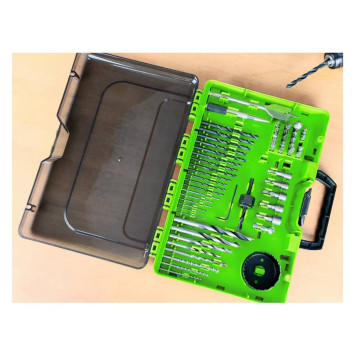 Набор сверл, бит и насадок Greenworks 60 предметов (кейс)-1