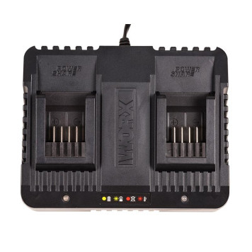 Двойное зарядное устройство WORX WA3772, 20В, 2*1A-1