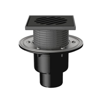 Трап рег верт/вып сух/затв Дн50/75/110 чуг/реш 150х150 T 310.1 PNsB Fachmann 04.024