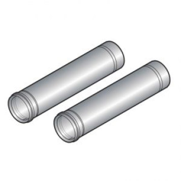 Дымоходы моно Удлинение диам. 80 мм длиной 1950 мм, алюминий (2 штуки) (DY607) DTX 84887607