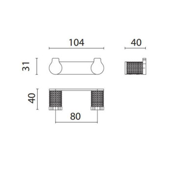 Oasis Defile Крючок двойной, подвесной, цвет: золото-1