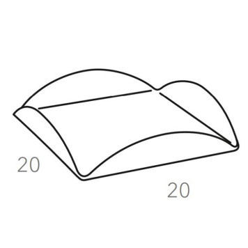 ADJ Подставка для сервировки 20x20см., натуральная кожа, цвет: серый/черный-1