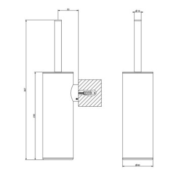 Gessi Emporio accessories Ершик, подвесной, цвет: Black XL-1