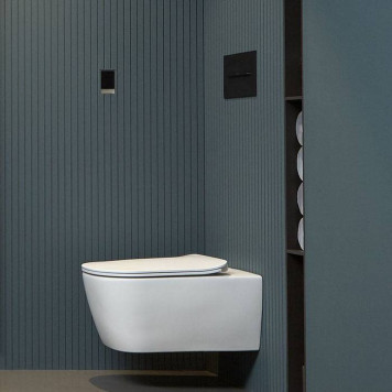 Antonio Lupi Komodo Унитаз подвесной безободковый, 54х36х26h см, с сиденьем микролифт, цвет: белый матовый-9