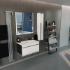 Roca Aneto Тумба подвесная 80x45x42см, с 2 ящиками (внешний и внутренний), цвет: белый/черный матовый. 7.8574.3.080.6