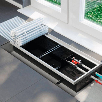 Конвектор Wilma Vitron внутрипольный с естественной конвекцией ширина 200мм глубина 90мм длина 1250мм 2хтрубный теплообменник