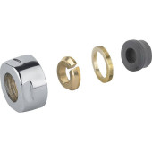 Соединитель обжим-B 16 х 3/4 ЕК хромированный для медных труб