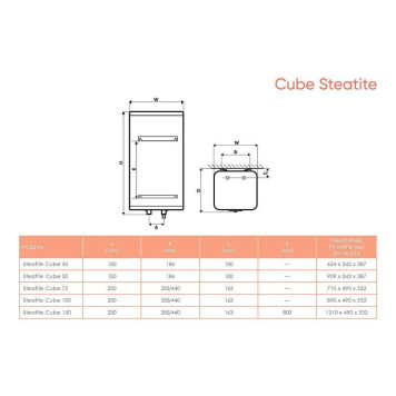 Водонагреватель электрический накопительный Atlantic STEATITE CUBE VM 100 S4 C (861312)-8
