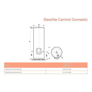 Водонагреватель электрический накопительный Atlantic STEATITE CENTRAL DOMESTIC 200 (882101/882156)-3